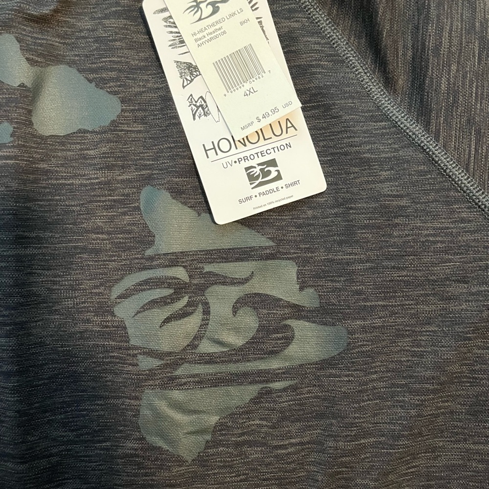 NWT Honolua Long Sleeve UV Protection SPF 20 Rash Guard Swim Shirt - Picture 4 of 5
